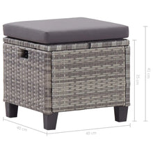 Load image into Gallery viewer, Brighton 6 Piece Garden Sofa Set with Cushions Poly Rattan Dark Grey