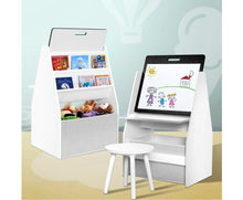 Load image into Gallery viewer, Tatum Keezi Kids Bookshelfs Child Bookcases Kids Easel Whiteboard Magazine Rack Desk