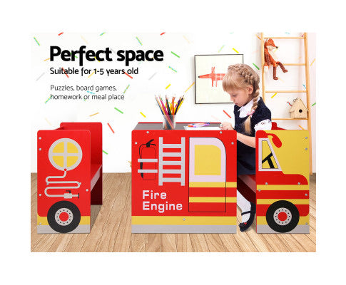 Fire truck table and chairs 2025