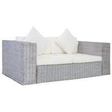 Load image into Gallery viewer, Haku 2 Piece Sofa Set with Cushions Grey Natural Rattan