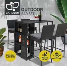 Load image into Gallery viewer, Modern 4 Seats 5 Pieces Gardeon Outdoor Bar Set