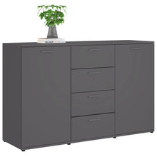 Load image into Gallery viewer, Monty Sideboard High Gloss Grey Chipboard