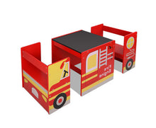 Load image into Gallery viewer, Keezi Kids Fire Truck Table & Chair Set
