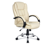 Load image into Gallery viewer, Executive PU Leather Office Desk Computer Chair - Beige
