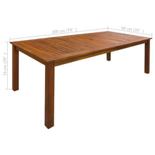 Load image into Gallery viewer, Fenner 9 Piece Outdoor Dining Set Solid Acacia Wood