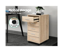 Load image into Gallery viewer, 5 Drawer Filing Cabinet Storage Drawers Wood Study Office School File Cupboard