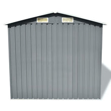 Load image into Gallery viewer, NT Garden Storage Shed Grey Metal 204x132x186 cm