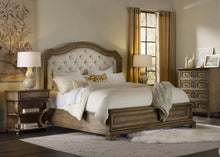 Load image into Gallery viewer, Fawn Beige King & Queen Upholstered Panel Bed