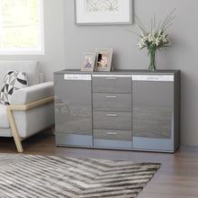 Load image into Gallery viewer, Monty Sideboard High Gloss Grey Chipboard