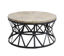 Load image into Gallery viewer, Round Handmade Wrought Iron Wedge Coffee Table