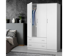 Load image into Gallery viewer, 3 Doors Wardrobe Bedroom Closet Storage Cabinet Organiser Armoire 170cm