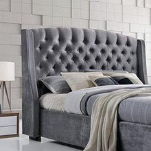 Load image into Gallery viewer, Roso Salween Luxury Queen Bed Frame Wing Back Tufted Headboard Bed