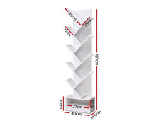Load image into Gallery viewer, Display Shelf 9-Shelf Tree Bookshelf Book Storage Rack Bookcase White