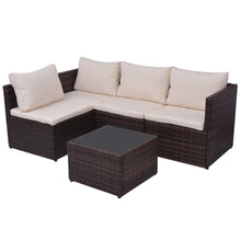 Load image into Gallery viewer, Versatile beautiful Garden Lounge Set with Cushions Poly Rattan Brown