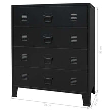 Load image into Gallery viewer, vidaXL Sideboard Chest of Drawers Industrial Style Metal Black Storage Unit