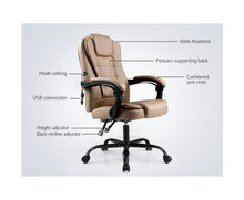 Load image into Gallery viewer, Latest Massage Office Chair PU Leather Recliner Computer Gaming Chairs Espresso