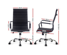 Load image into Gallery viewer, Eames Replica Office Chair Executive High Back Seating PU Leather Black