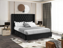 Load image into Gallery viewer, Amber Tufted Upholstered Luxurious Bed Frame Black