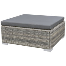 Load image into Gallery viewer, Shasta 10 Piece Garden Lounge Set with Cushions Poly Rattan Grey