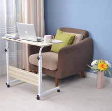 Load image into Gallery viewer, ZASS Mobile Rolling Computer Desk Bed Side Workstation Height Adjustable Table - White Maple