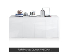 Load image into Gallery viewer, Modern Sideboard Buffet High Gloss Storage Cabinet 4 Doors Cupboard Table White