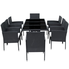 Load image into Gallery viewer, Modern 8 Seater Polly Rattan Outdoor Set