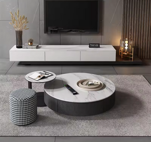 E86 Modern White and Black Entertainment Unit