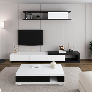 C550 Premium White and Black entertainment unit