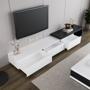 C550 Premium White and Black entertainment unit