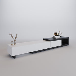 C550 Premium White and Black entertainment unit