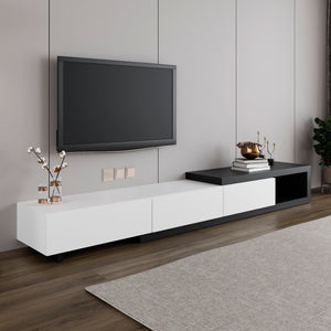 C550 Premium White and Black entertainment unit