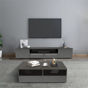 2 Pieces Modern Coffee Table & TV Unit Set limited stock
