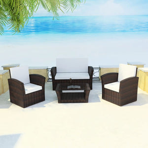 Fasoona Outdoor Setting Brown