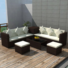 Load image into Gallery viewer, Latest Outdoor Corner Lounge Brown with Cream Cushions
