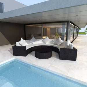 Madera Outdoor Lounge Set Black