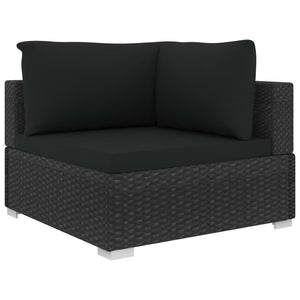 All Black Outdoor 6 Pieces  Lounge
