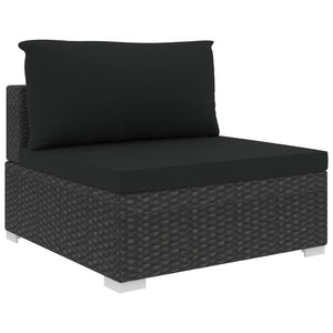 All Black Outdoor 6 Pieces  Lounge