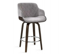 Load image into Gallery viewer, 2× Fabric Kitchen Bar Stools
