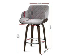 Load image into Gallery viewer, 2× Fabric Kitchen Bar Stools
