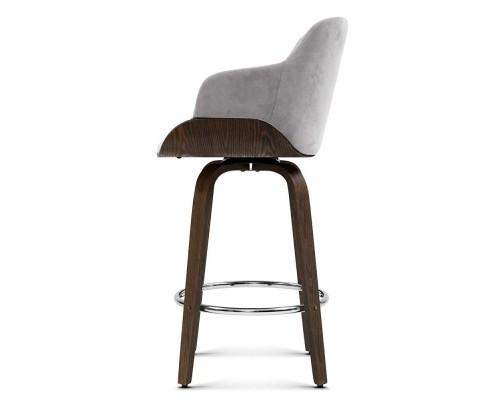 2× Fabric Kitchen Bar Stools