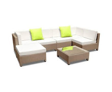 Load image into Gallery viewer, Fareeha Outdoor Light Brown Lounge with Cover
