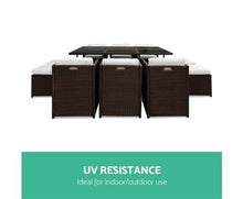 Load image into Gallery viewer, Townsend 11pc Outdoor Dining Set Brown
