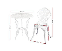 Load image into Gallery viewer, Fremont 3pc Almunium Outdoor Set
