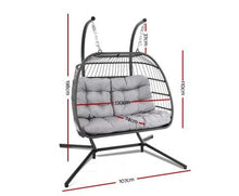 Load image into Gallery viewer, Tristan 2 Seater Hanging swing Hammock Chair
