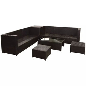 Latest Outdoor Corner Lounge Brown with Cream Cushions