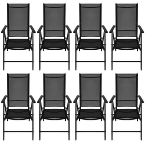Matt black outdoor 8 Seater Dining Set