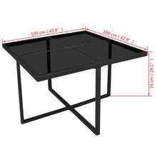 Load image into Gallery viewer, Modern Black 8 Seater Outdoor Dining Set
