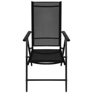 Matt black outdoor 8 Seater Dining Set