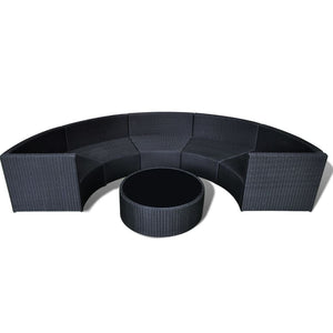 Madera Outdoor Lounge Set Black
