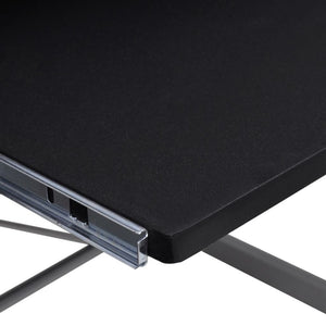 FirstChoise Computer Desk with Pullout Keyboard Tray Lshaped Black